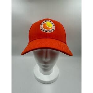Masters Tennis Baseball Cap Hat - Adjustable - Orange 100% Cotton